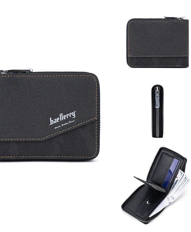 Cartera compacta de piel sintética para hombre para uso diario - imagen 6