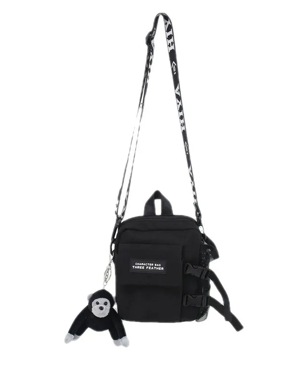 Bolso cruzado de nylon para hombre en color liso, estilo urbano - imagen 3