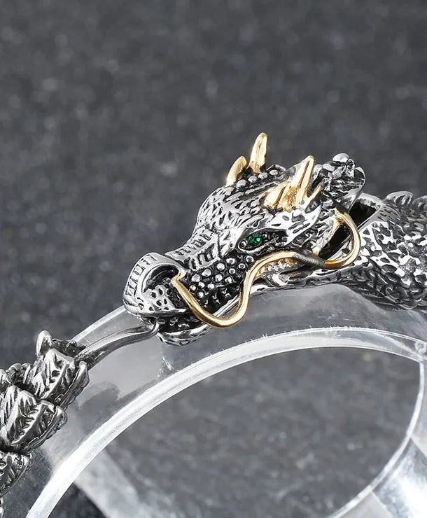 Pulsera de acero inoxidable 304 con baño de oro 18K, estilo hip-hop - imagen 6