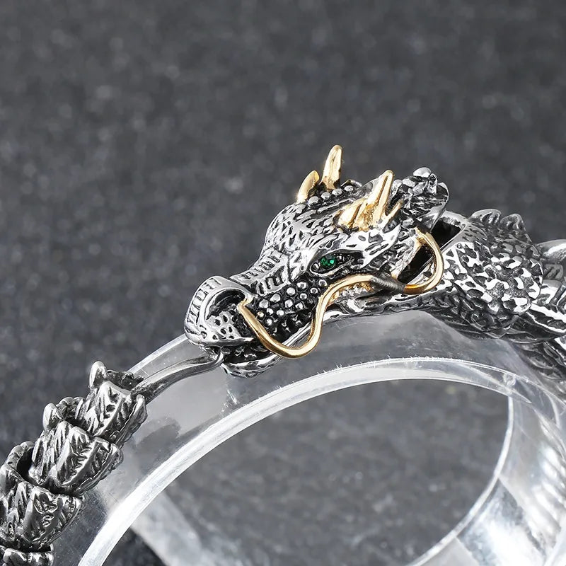 Pulsera de acero inoxidable 304 con baño de oro 18K, estilo hip-hop - imagen 6