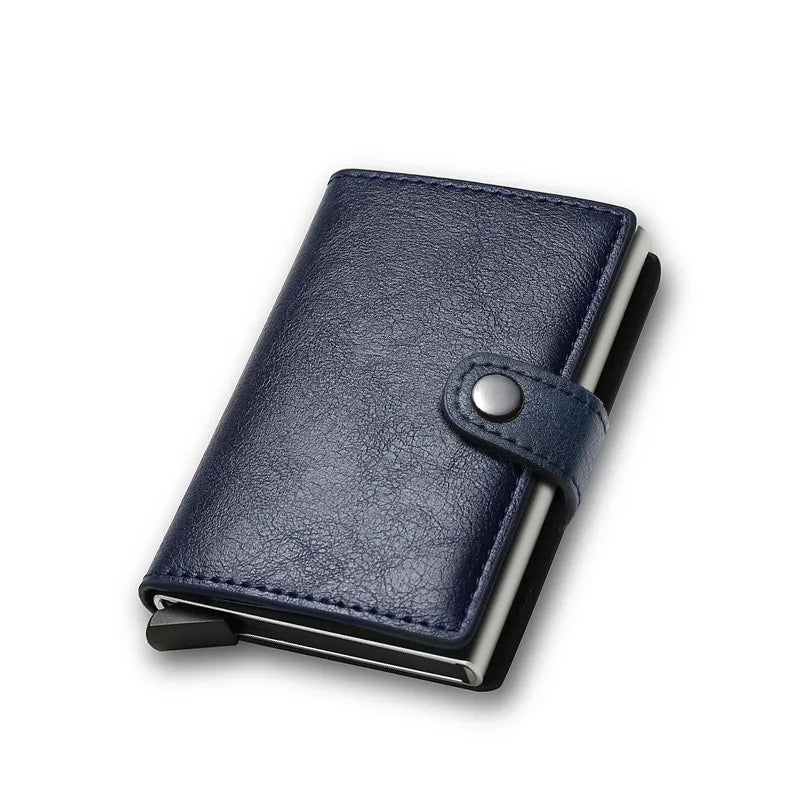 Tarjetero de piel para hombre con protección RFID antirrobo - imagen 4