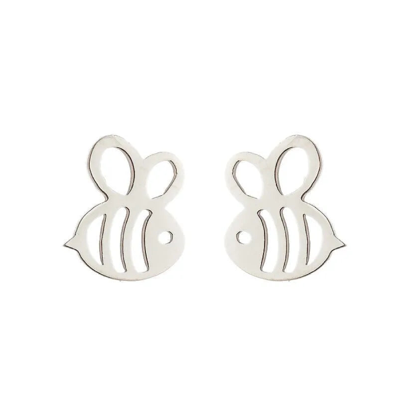 Aretes de animalitos con baño de oro 18K en acero 304 para mujer - imagen 24
