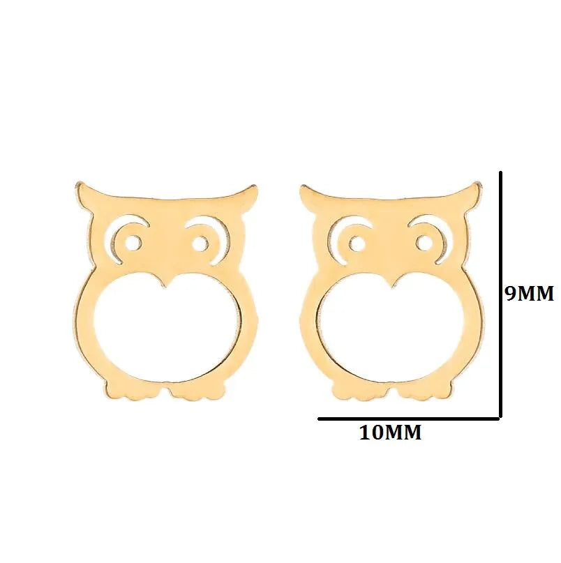 Aretes de animalitos con baño de oro 18K en acero 304 para mujer - imagen 13