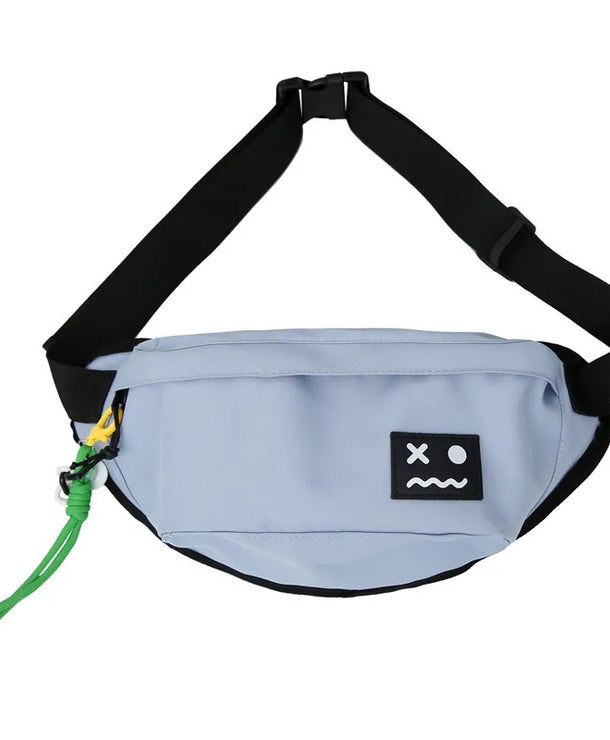 Riñonera de nylon para hombre en color liso, estilo urbano casual - imagen 8