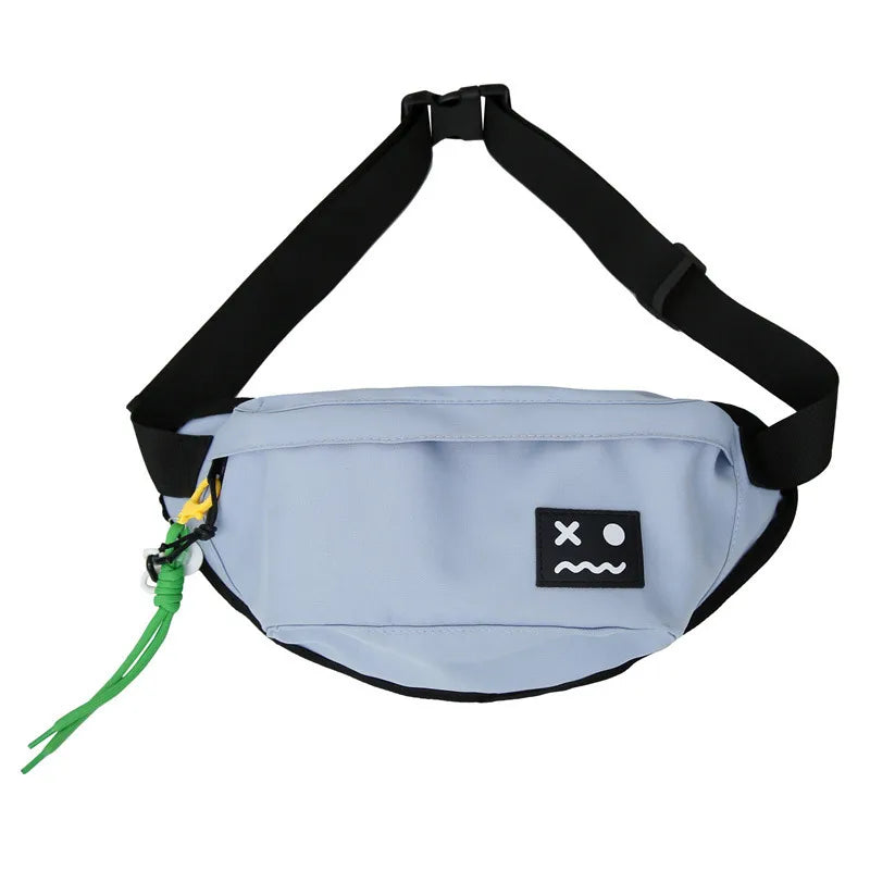 Riñonera de nylon para hombre en color liso, estilo urbano casual - imagen 8