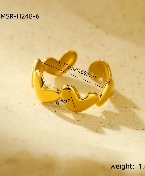 Anillo ajustable de acero inoxidable 304 en color liso, estilo IG - imagen 11