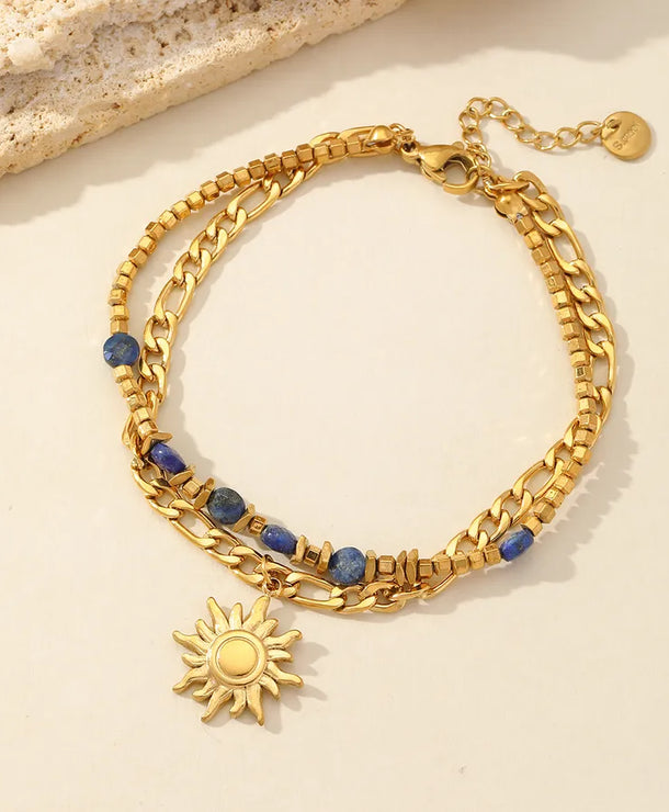 Pulsera de acero 304 con dijes de estrella de mar, corazón y concha - imagen 7