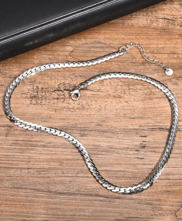 Cadena de acero inoxidable 201 color plata para hombre - imagen 2