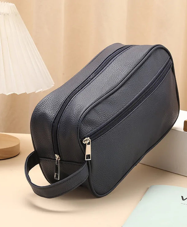 Neceser de PVC con cierre en color liso, unisex, ideal para viajar - imagen 6