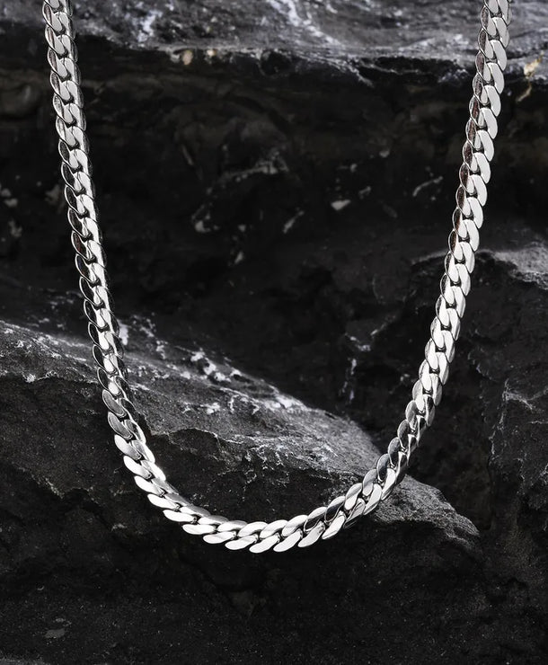 Cadena de acero inoxidable 201 color plata para hombre - imagen 5