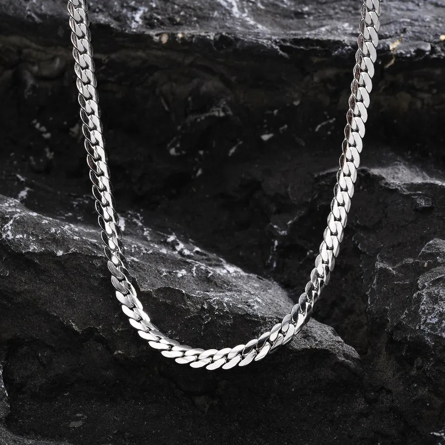 Cadena de acero inoxidable 201 color plata para hombre - imagen 5