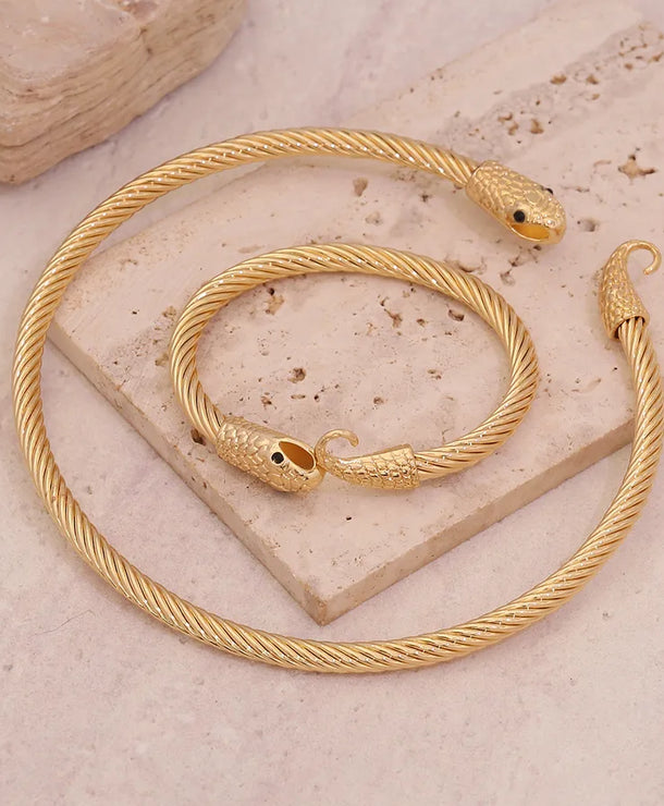 Brazaletes de aleación con diseño de serpiente, estilo elegante - imagen 2