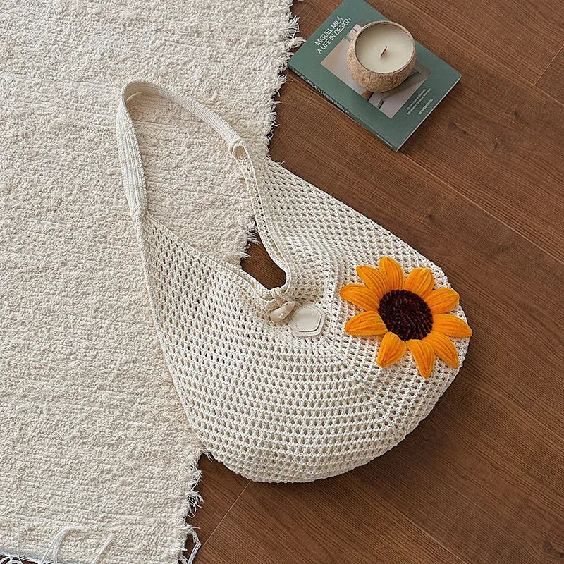Bolso de crochet con diseño calado para mujer, estilo veraniego - imagen 6