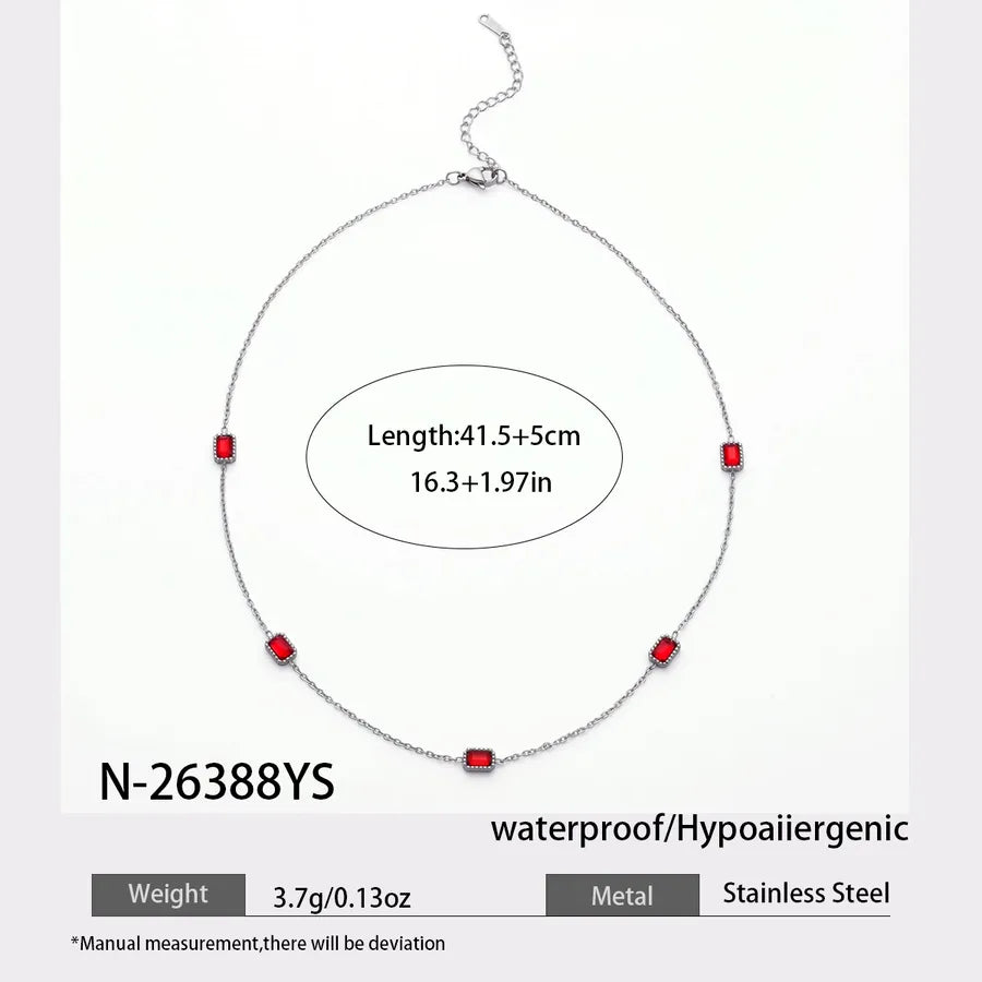 Collar de acero inoxidable 304 con baño de oro y diseño geométrico - imagen 8