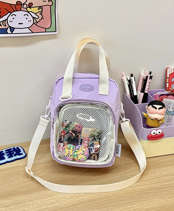 Bolso cruzado de tela para mujer en color liso, estilo streetwear - imagen 10