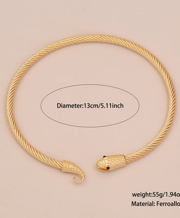 Brazaletes de aleación con diseño de serpiente, estilo elegante - imagen 7