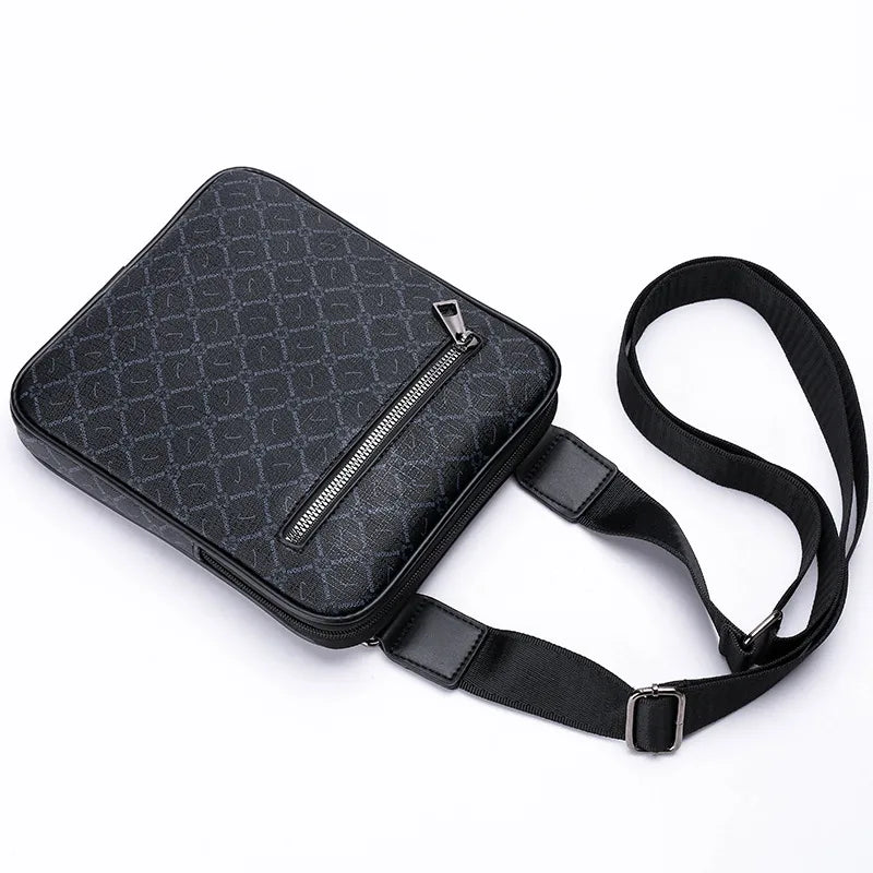 Bolso de hombro de nylon para hombre en color liso, estilo vintage - imagen 5
