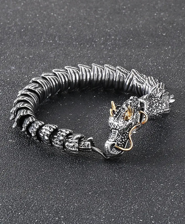 Pulsera de acero inoxidable 304 con baño de oro 18K, estilo hip-hop - imagen 3