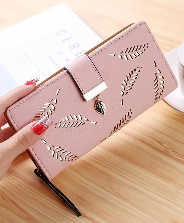 Cartera larga de piel sintética para mujer con diseño geométrico vintage - imagen 13