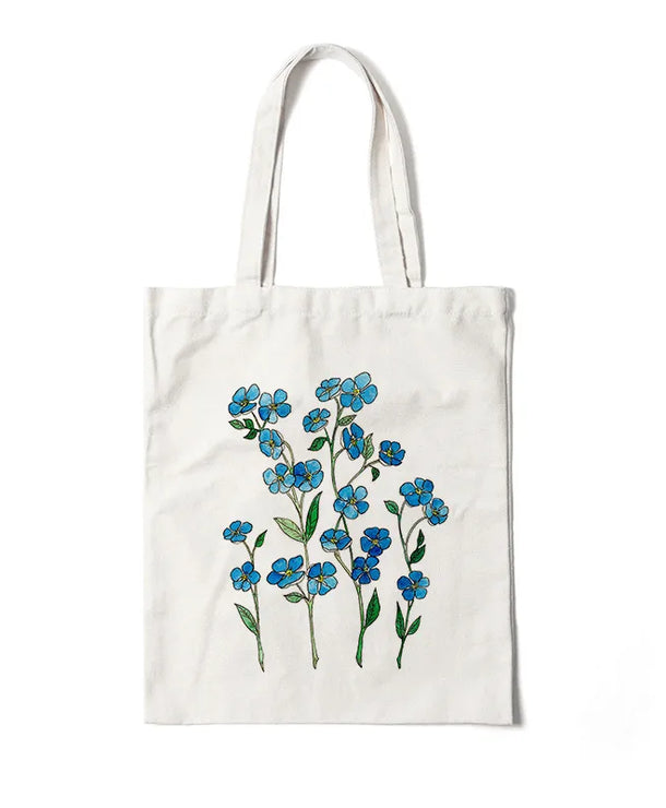 Bolso de lona con estampado de flores para mujer, diseño abierto - imagen 30