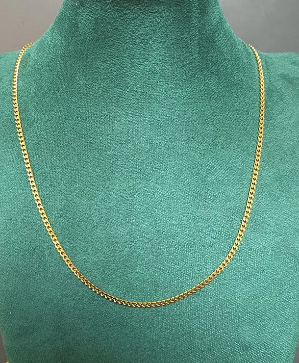 Collar de acero de titanio con baño de oro 18K, estilo minimalista unisex - imagen 5