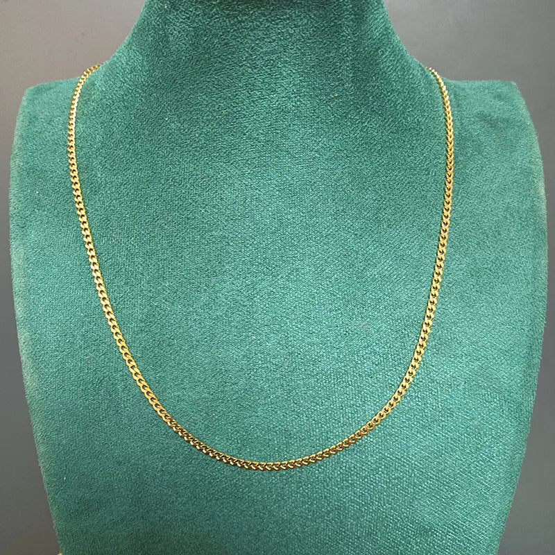 Collar de acero de titanio con baño de oro 18K, estilo minimalista unisex - imagen 5