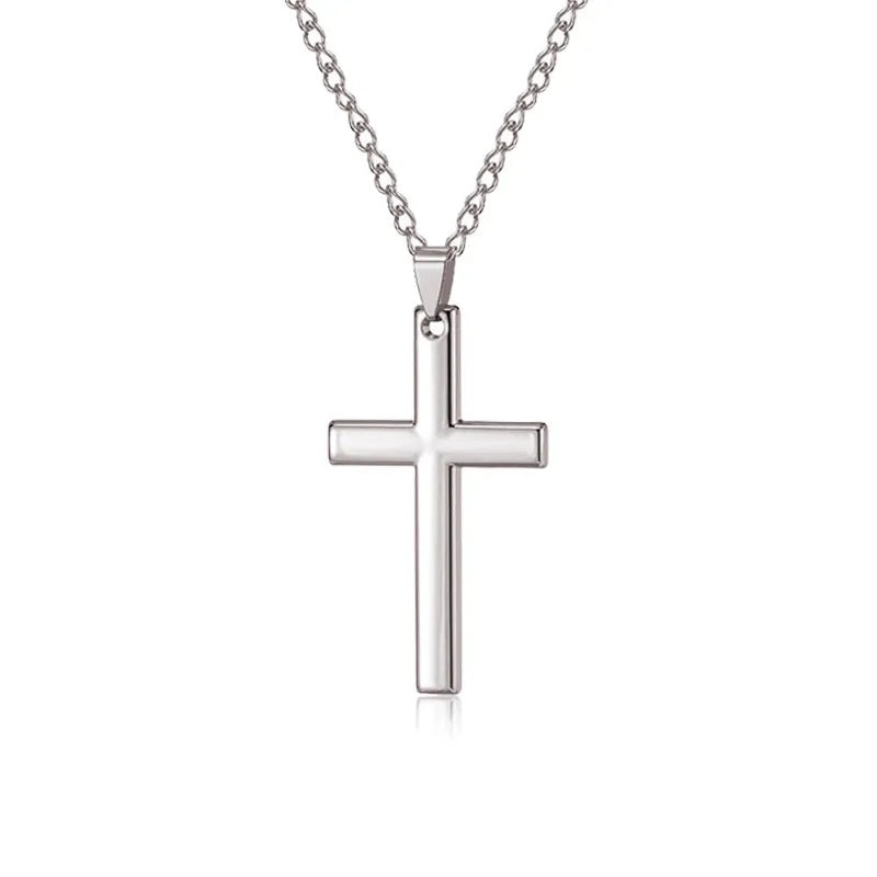 Collar con dije de cruz para hombre en aleación, estilo retro - imagen 7