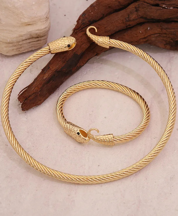 Brazaletes de aleación con diseño de serpiente, estilo elegante