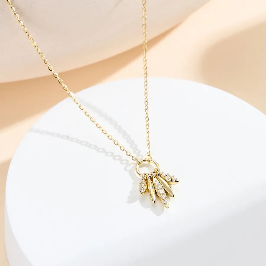Collar de plata esterlina 925 con baño de rodio y doble corazón - imagen 2