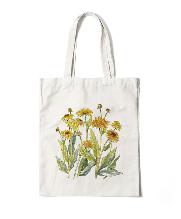 Bolso de lona con estampado de flores para mujer, diseño abierto - imagen 28