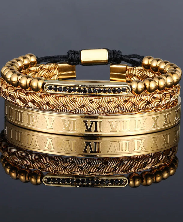 Pulsera de acero de titanio para hombre con dije de corona, estilo punk - imagen 8