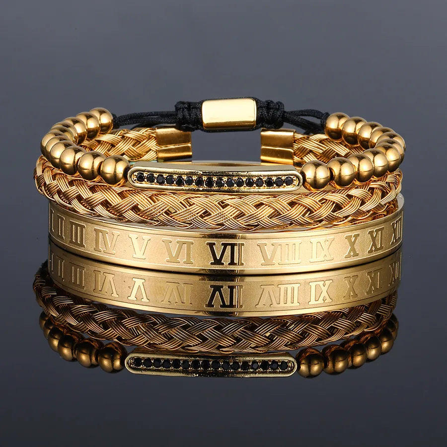 Pulsera de acero de titanio para hombre con dije de corona, estilo punk - imagen 8