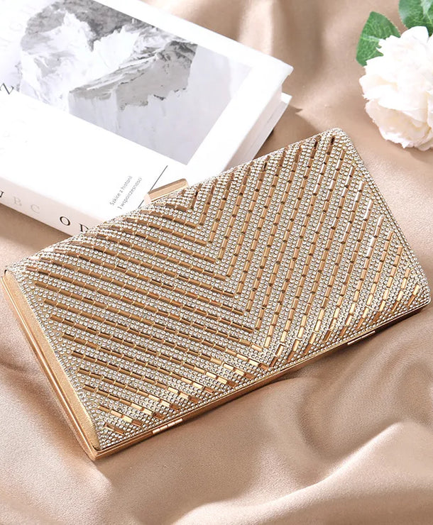 Bolso de noche de poliéster con rayas y estilo vintage para mujer - imagen 8