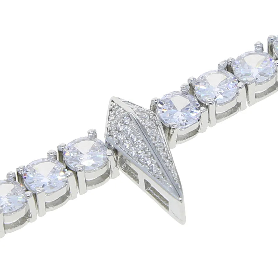 Pulsera de cobre para hombre con circonia y diseño en rombo - imagen 4