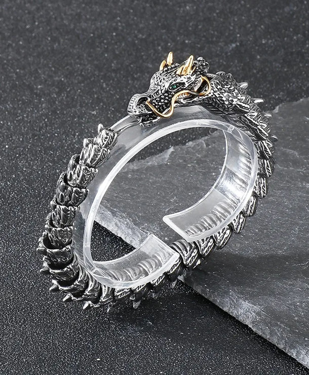 Pulsera de acero inoxidable 304 con baño de oro 18K, estilo hip-hop