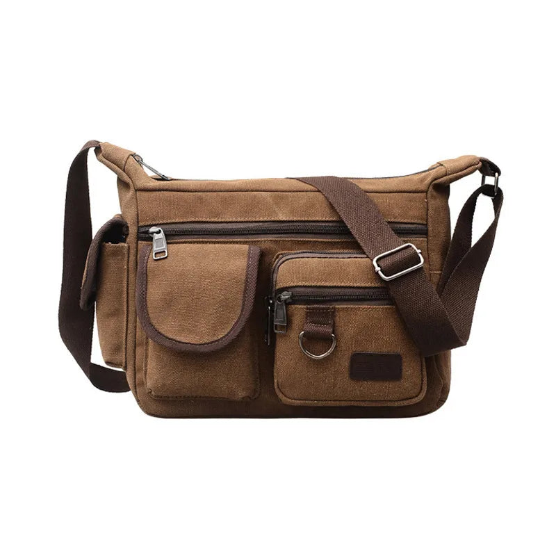 Bolso de hombro de lona para hombre, estilo retro para viajes - imagen 12