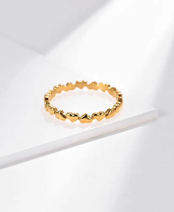 Anillo de acero inoxidable 304 con diseño de corazón para mujer - imagen 7