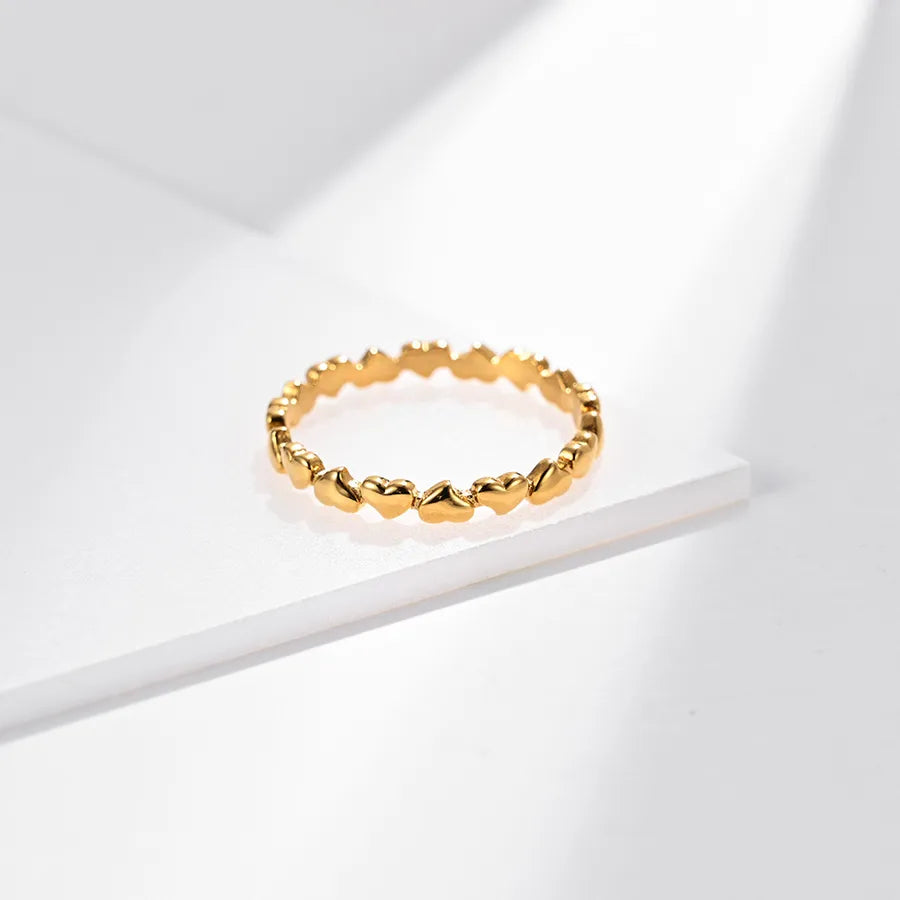 Anillo de acero inoxidable 304 con diseño de corazón para mujer - imagen 7