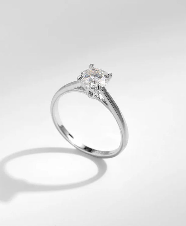Anillos de plata esterlina 925 con moissanita y diseño redondo - imagen 6
