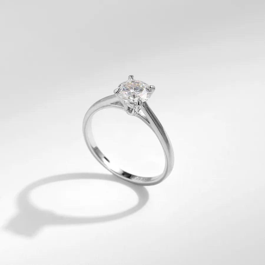 Anillos de plata esterlina 925 con moissanita y diseño redondo - imagen 6