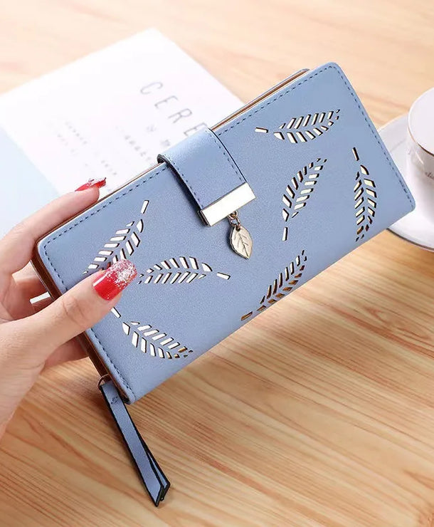 Cartera larga de piel sintética para mujer con diseño geométrico vintage - imagen 11