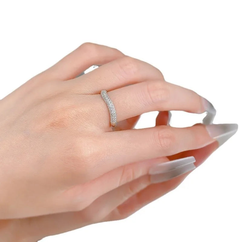 Anillos de plata esterlina 925 con circonias y estilo sencillo - imagen 5