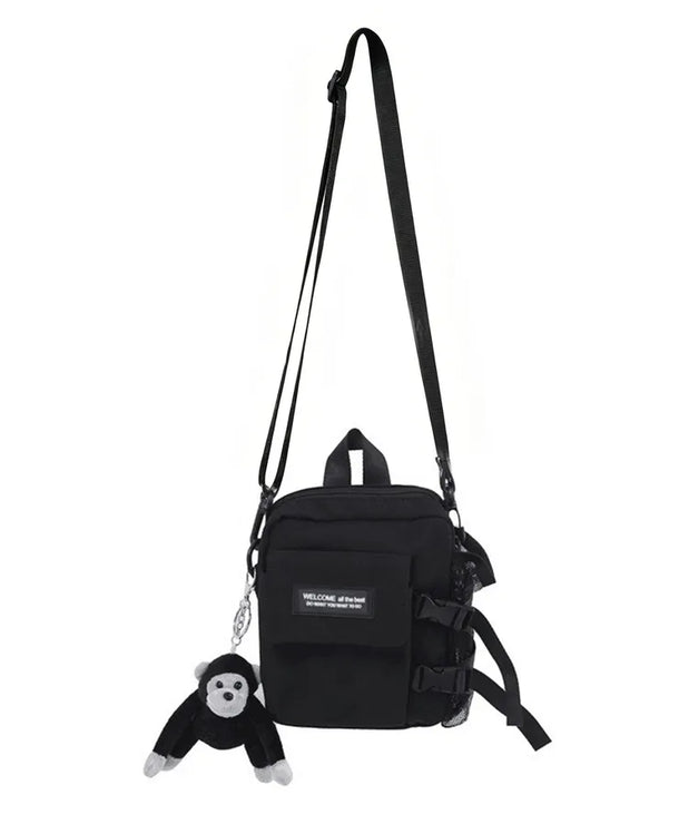 Bolso cruzado de nylon para hombre en color liso, estilo urbano - imagen 7