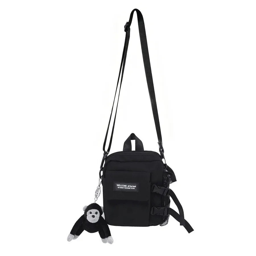 Bolso cruzado de nylon para hombre en color liso, estilo urbano - imagen 7