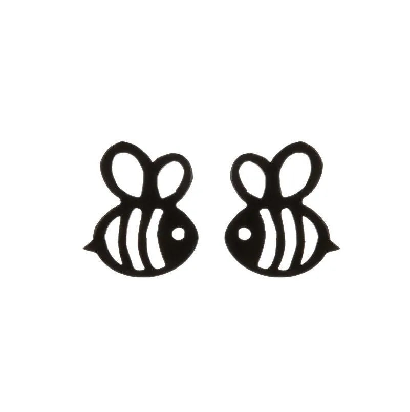 Aretes de animalitos con baño de oro 18K en acero 304 para mujer - imagen 26