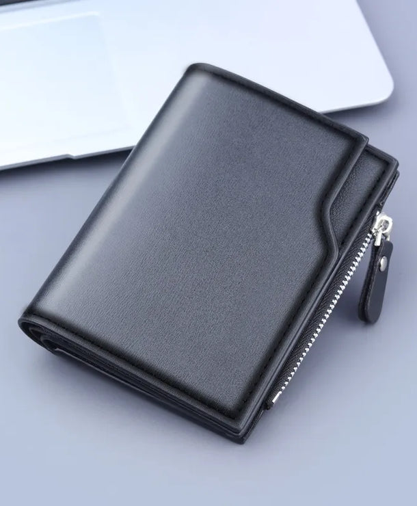 Cartera de piel sintética para hombre con cierre de cremallera - imagen 2