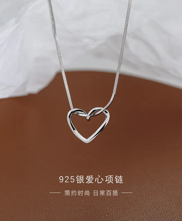 Collar con dije de corazón en plata esterlina 925 para mujer - imagen 6