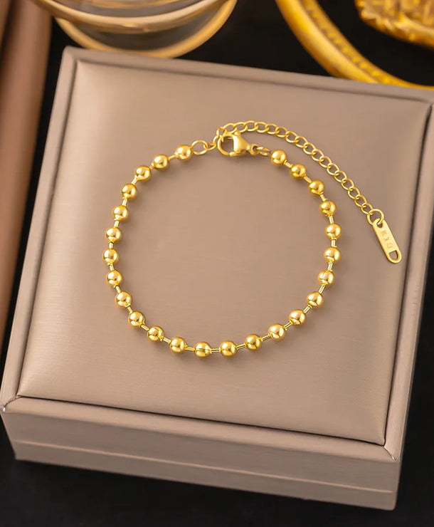 Pulsera de corazones con cadena cubana en acero 304 y baño de oro 18K - imagen 44