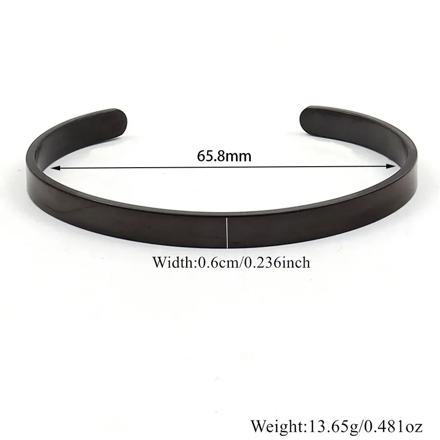 Brazalete de acero inoxidable 304 para hombre con diseño en forma de C - imagen 4