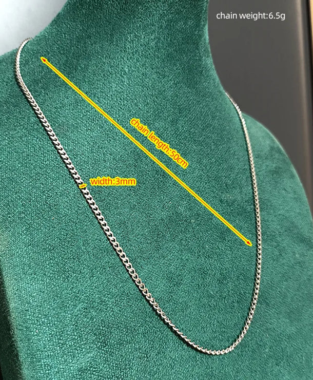 Collar de acero de titanio con baño de oro 18K, estilo minimalista unisex - imagen 4